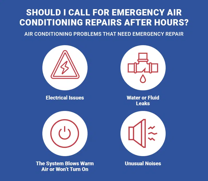 When to call an AC repair technician after-hours