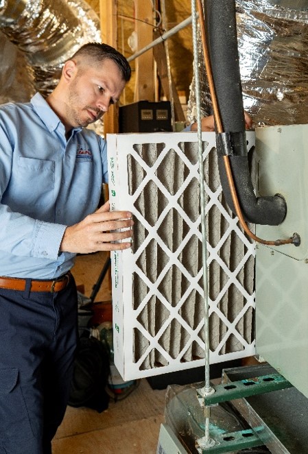 clean vs. dirty air filter